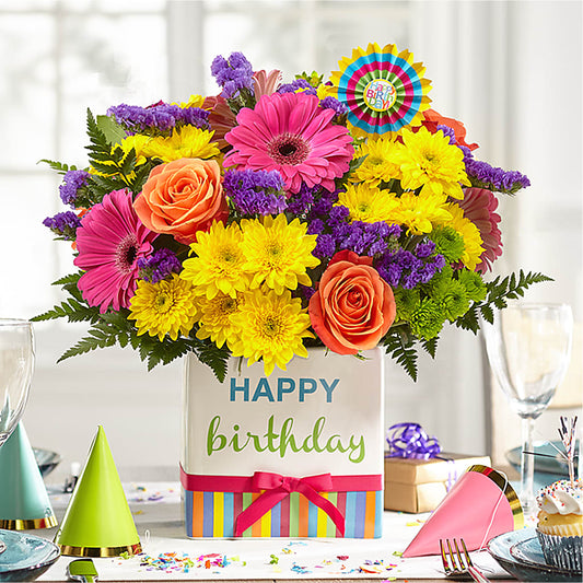 Birthday Brights Bouquet – Pt Passionate Florist, Monroe WA