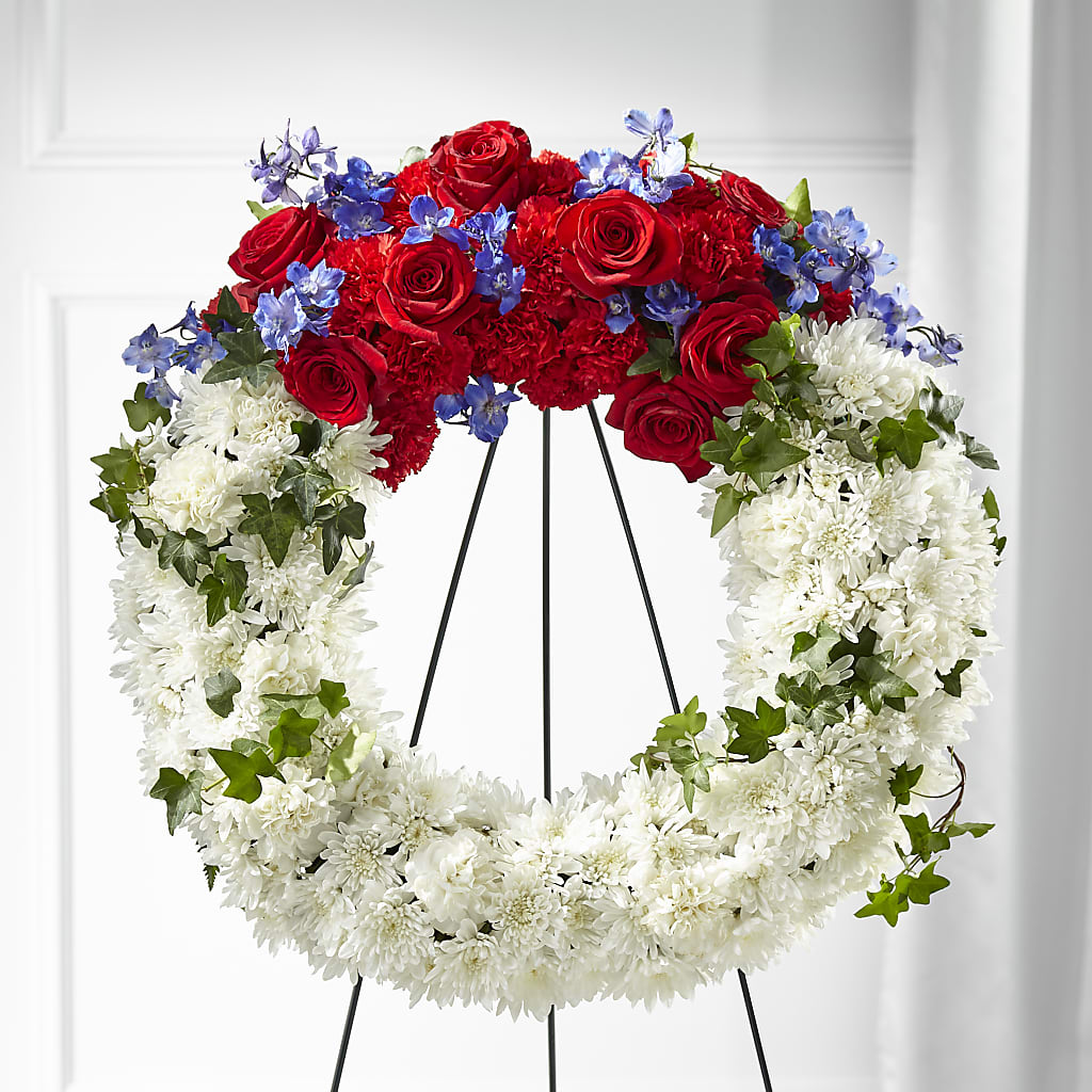 Patriotic Passion Wreath – Pt Passionate Florist, Monroe WA
