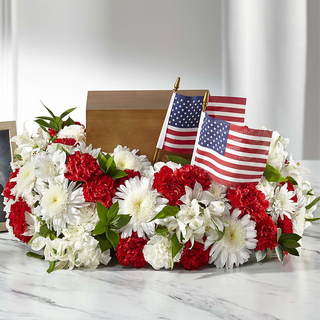 Spirit of Patriotism Cremation Adornment – Pt Passionate Florist, Monroe WA