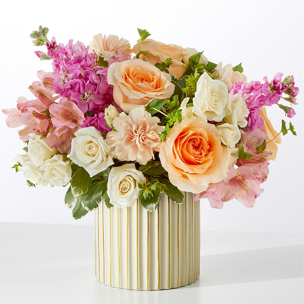 Paradise Bouquet with Ivory Vase – Pt Passionate Florist, Monroe WA