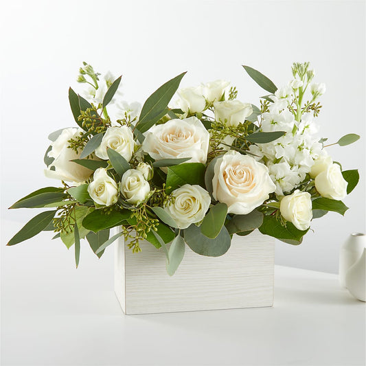 Fresh Linen Box Bouquet –  Pt Passionate Florist, Monroe WA
