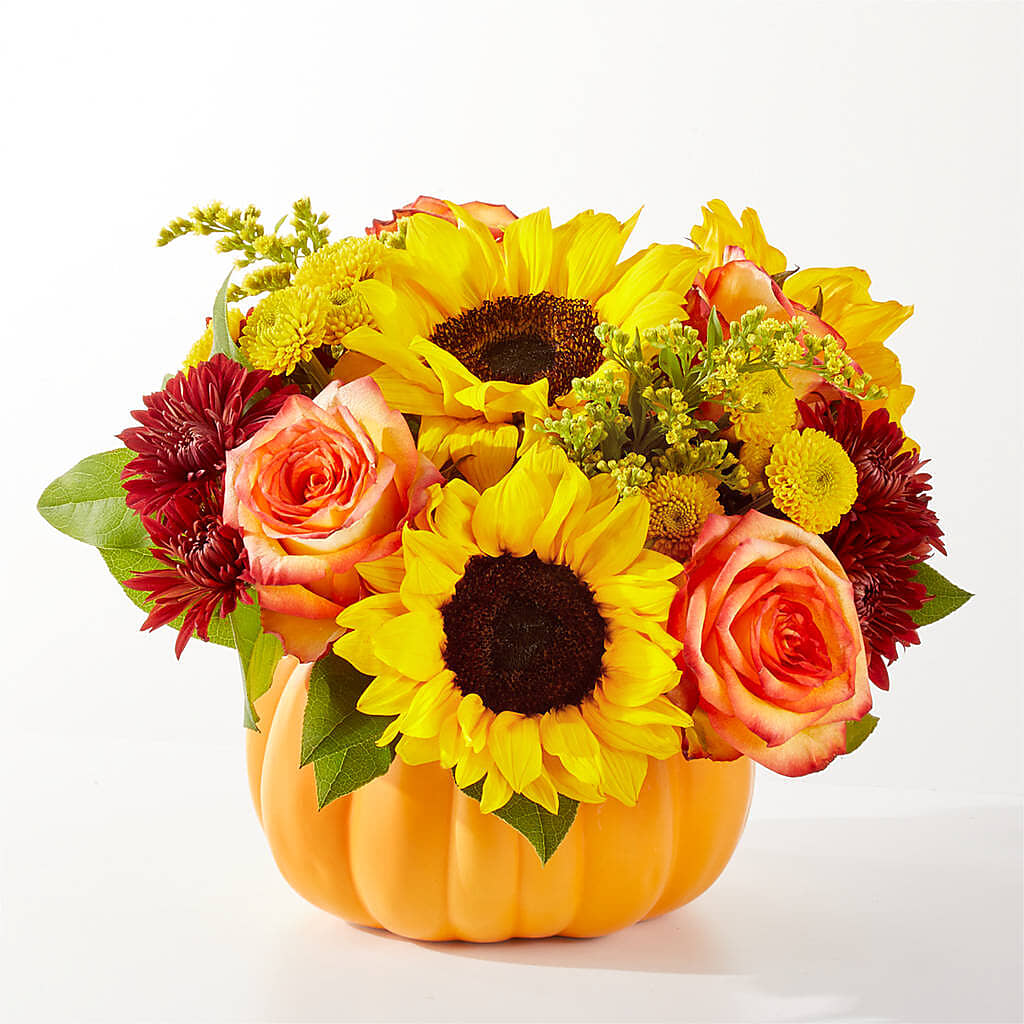 Golden Gourd Pumpkin Bouquet –  Pt Passionate Florist, Monroe WA