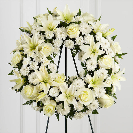Treasured Tribute Wreath –  Pt Passionate Florist, Monroe WA