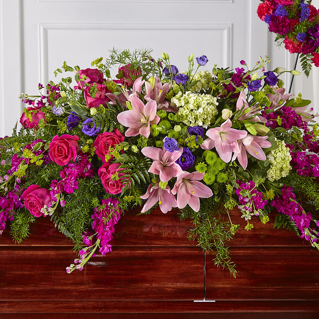 Radiant Tribute Casket Spray –  Pt Passionate Florist, Monroe WA