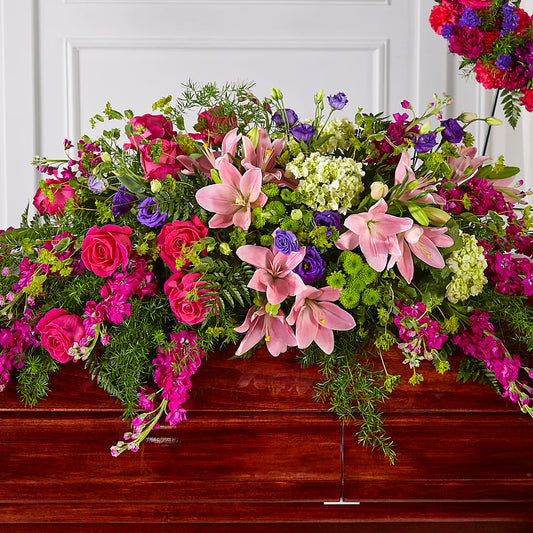 Radiant Tribute Casket Spray –  Pt Passionate Florist, Monroe WA