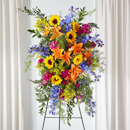 Sunlit Memories Standing Spray (Standard) –  Pt Passionate Florist, Monroe WA