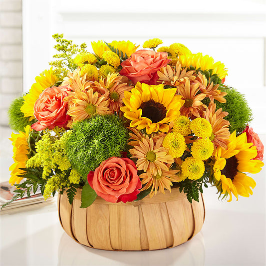 Harvest Sunflower Basket –  Pt Passionate Florist, Monroe WA