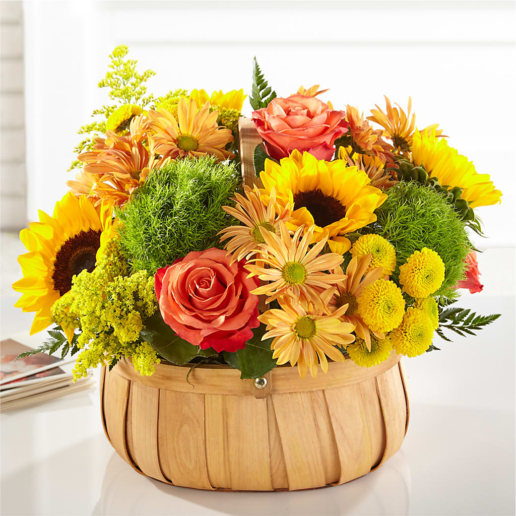 Harvest Sunflower Basket –  Pt Passionate Florist, Monroe WA