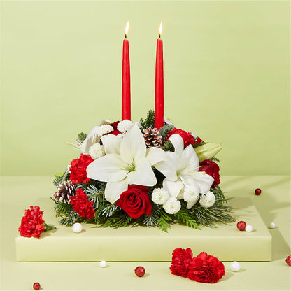 Seasonal Festivities Centerpiece –  Pt Passionate Florist, Monroe WA