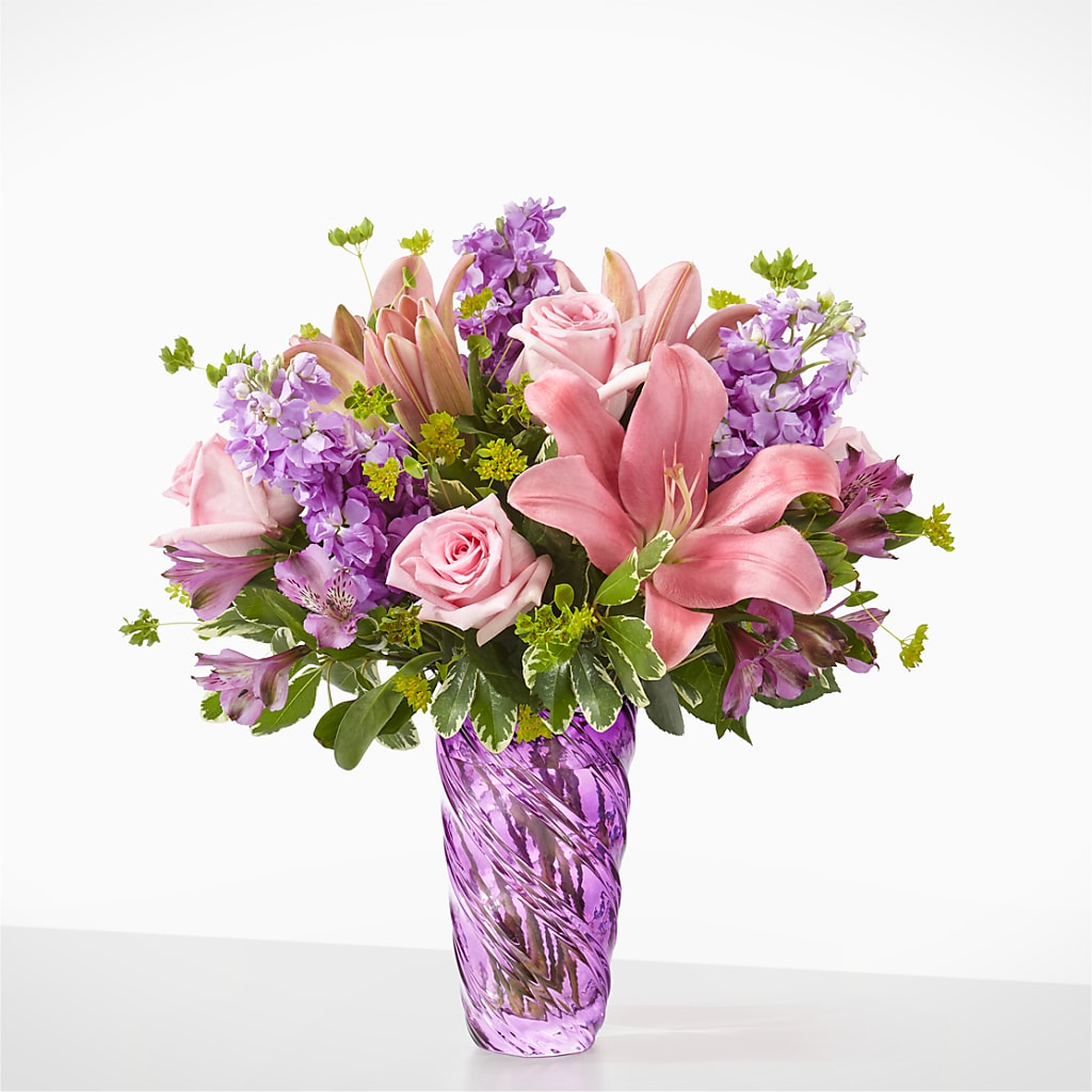 Precious Petals Bouquet with Luxe Swirl Vase –  Pt Passionate Florist, Monroe WA