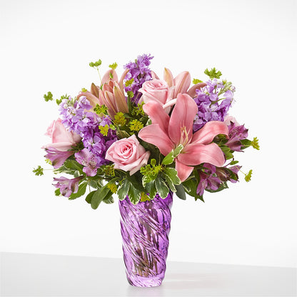 Precious Petals Bouquet with Luxe Swirl Vase –  Pt Passionate Florist, Monroe WA