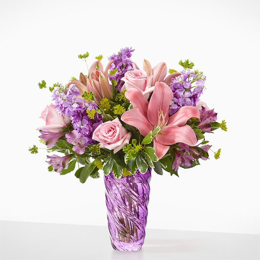 Precious Petals Bouquet with Luxe Swirl Vase –  Pt Passionate Florist, Monroe WA