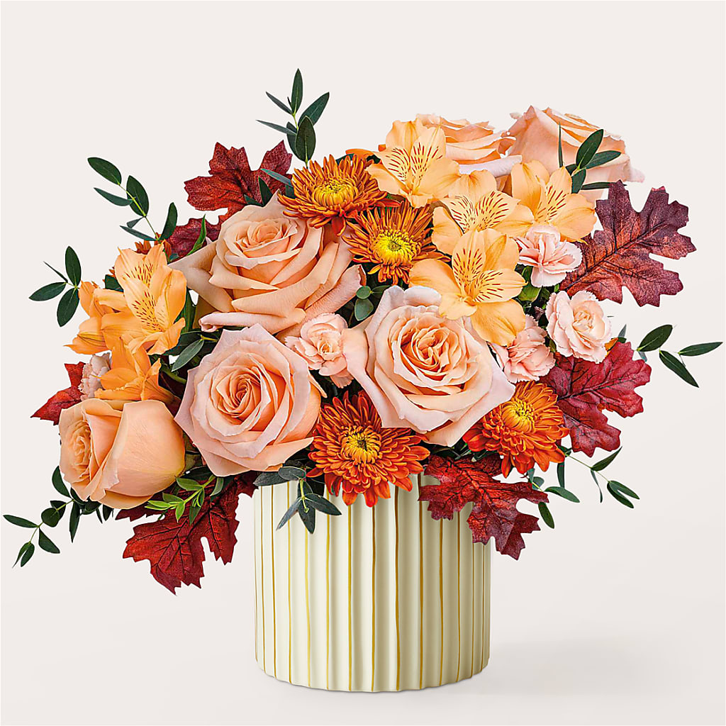 Spiced Latte Bouquet with Ivory Vase –  Pt Passionate Florist, Monroe WA