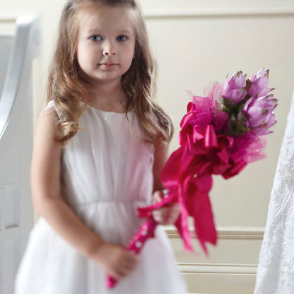 Sparkle Pink Flower Girl Bouquet –  Pt Passionate Florist, Monroe WA